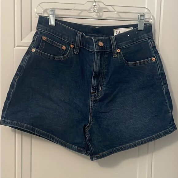 GAP Blue Jean Shorts High-Waisted Classic - Picture 1 of 7